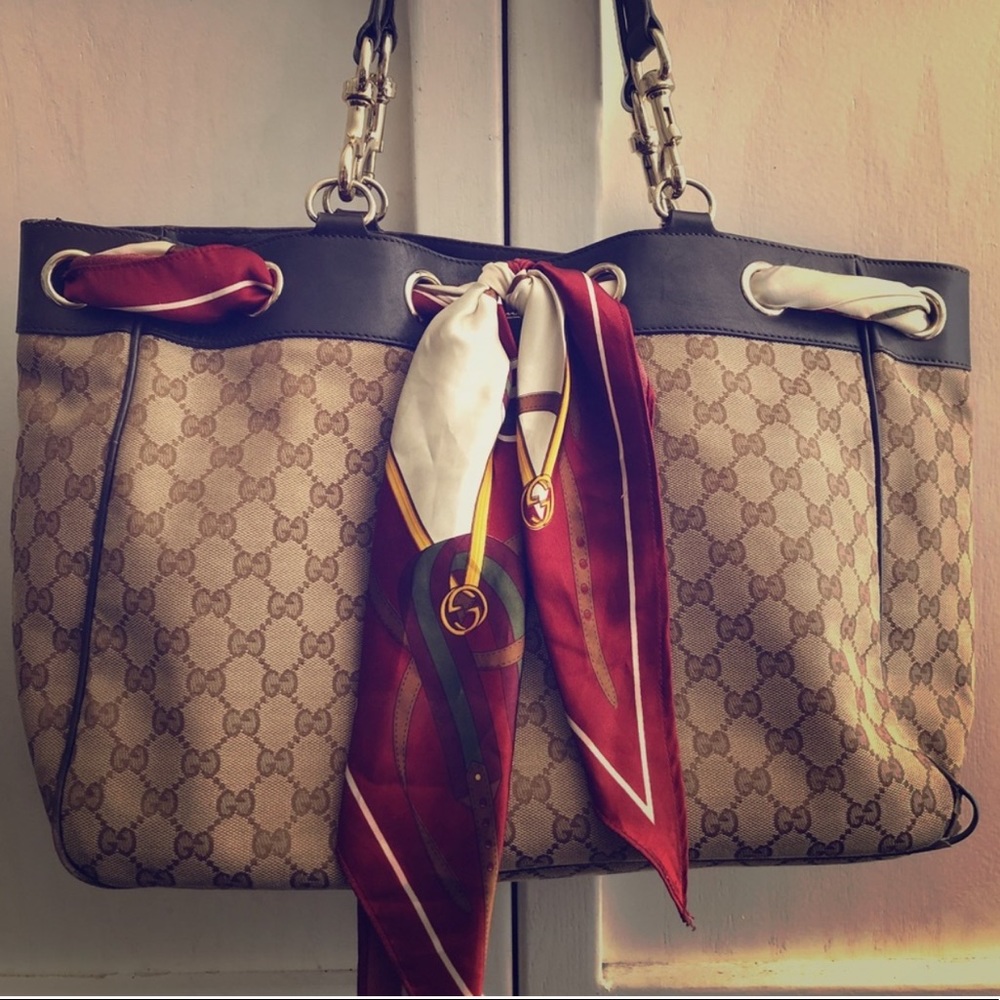 Gucci Positano Large bag w/scarf